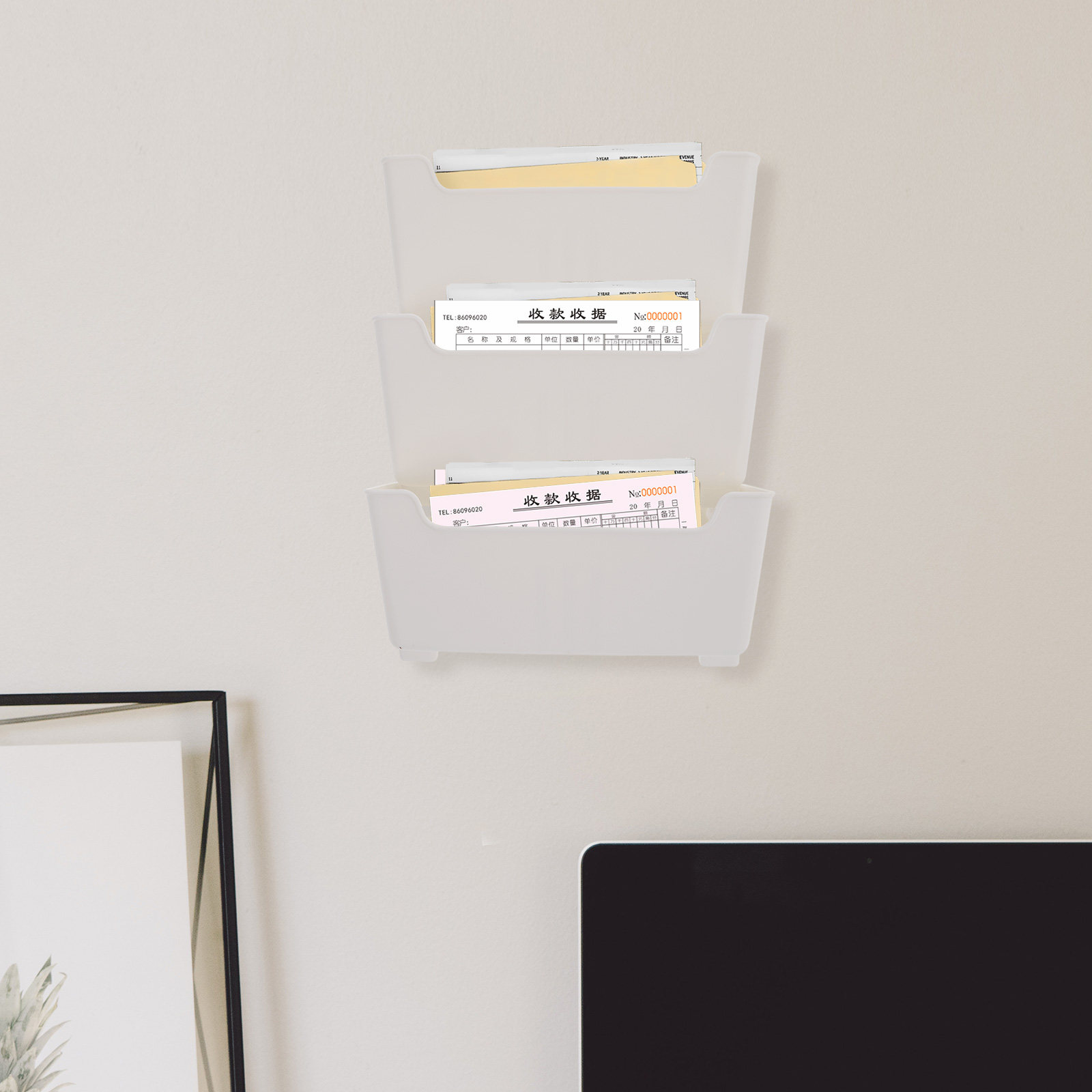 Magazine Holder Rack - 1Set Clear Wall File Organizer Plastic