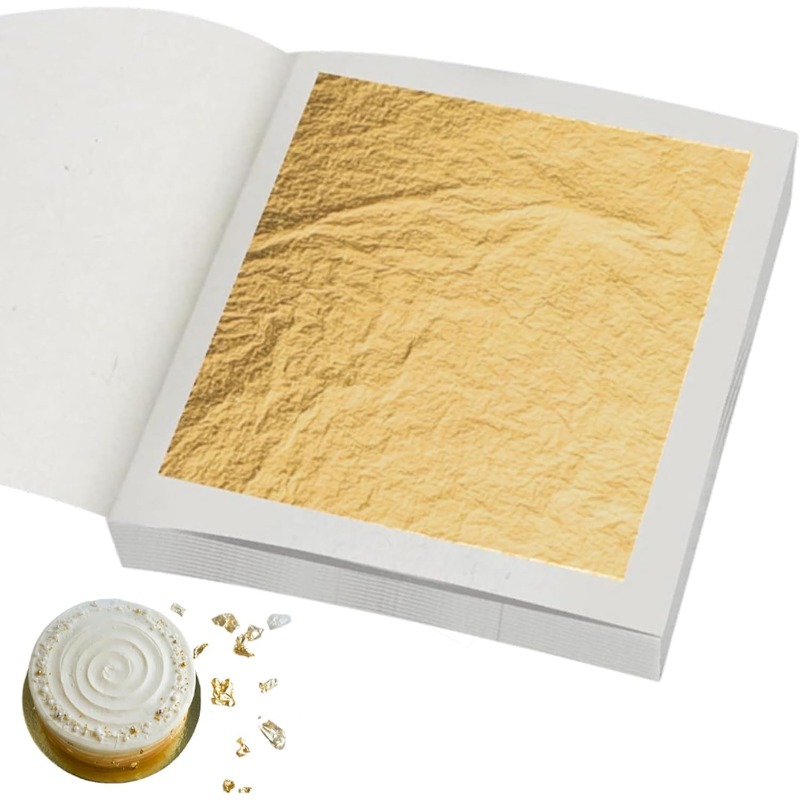 Real 24K Gold Leaf Sheets in 3 - Ink Blotter Paper recension och pris