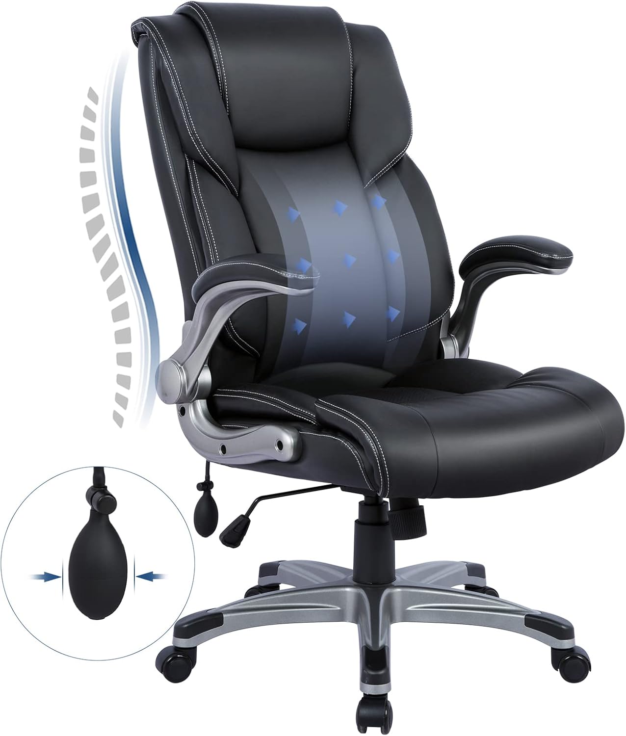 COLAMY High Back Executive Off - Leather Desk Pad recension och pris