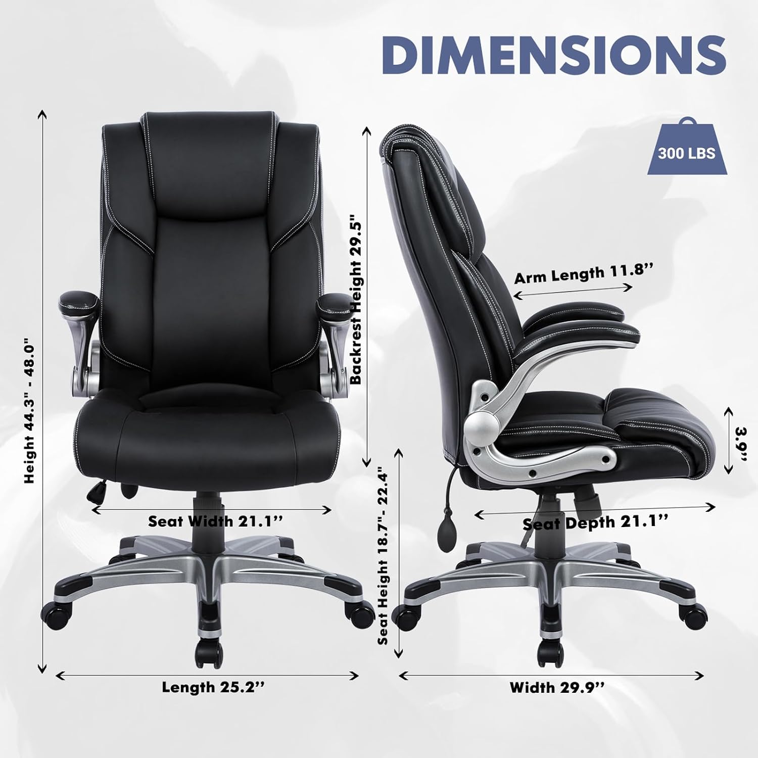 COLAMY High Back Executive Off - Leather Desk Pad recension och pris