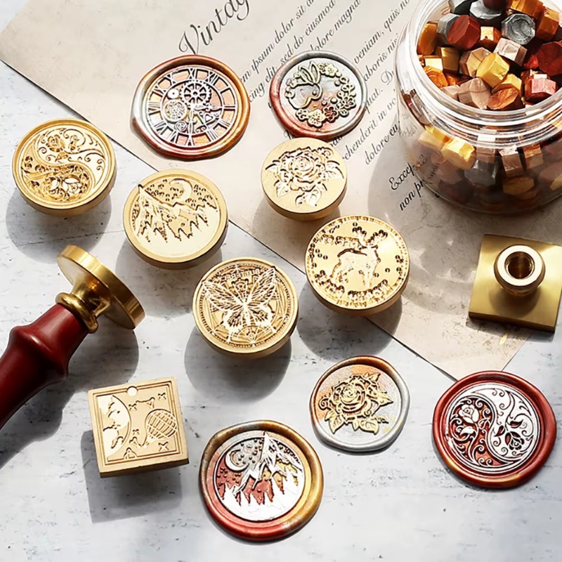 9 Wax Seals+1 Handle, Wax Seal - Wax Seal Stamp Set recension och pris