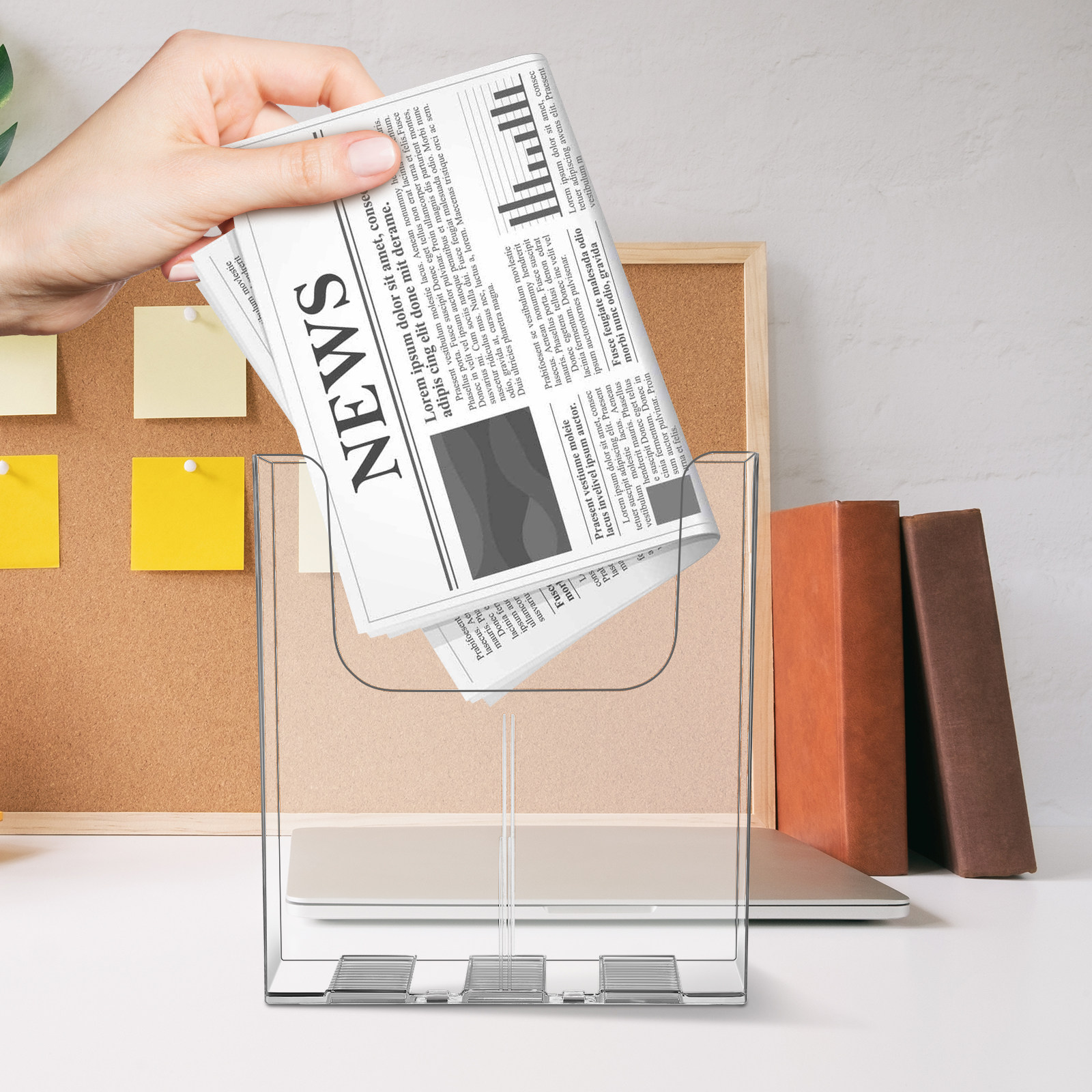 2Pcs Clear Acrylic Wall File O - Magazine Holder Rack recension och pris