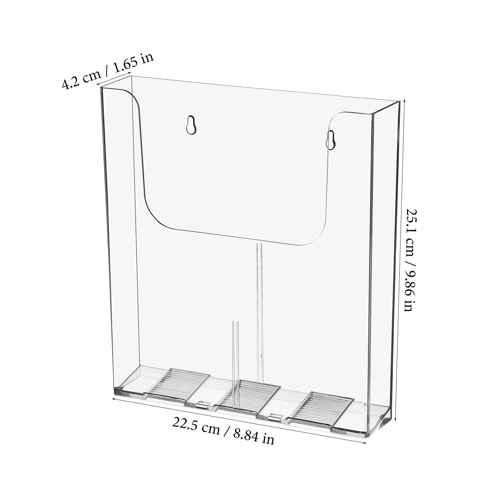2Pcs Clear Acrylic Wall File O - Magazine Holder Rack recension och pris