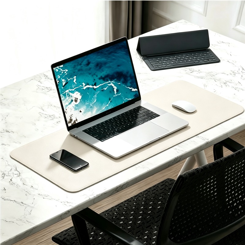 1pc Large Faux Leather Mouse P - Leather Desk Pad recension och pris