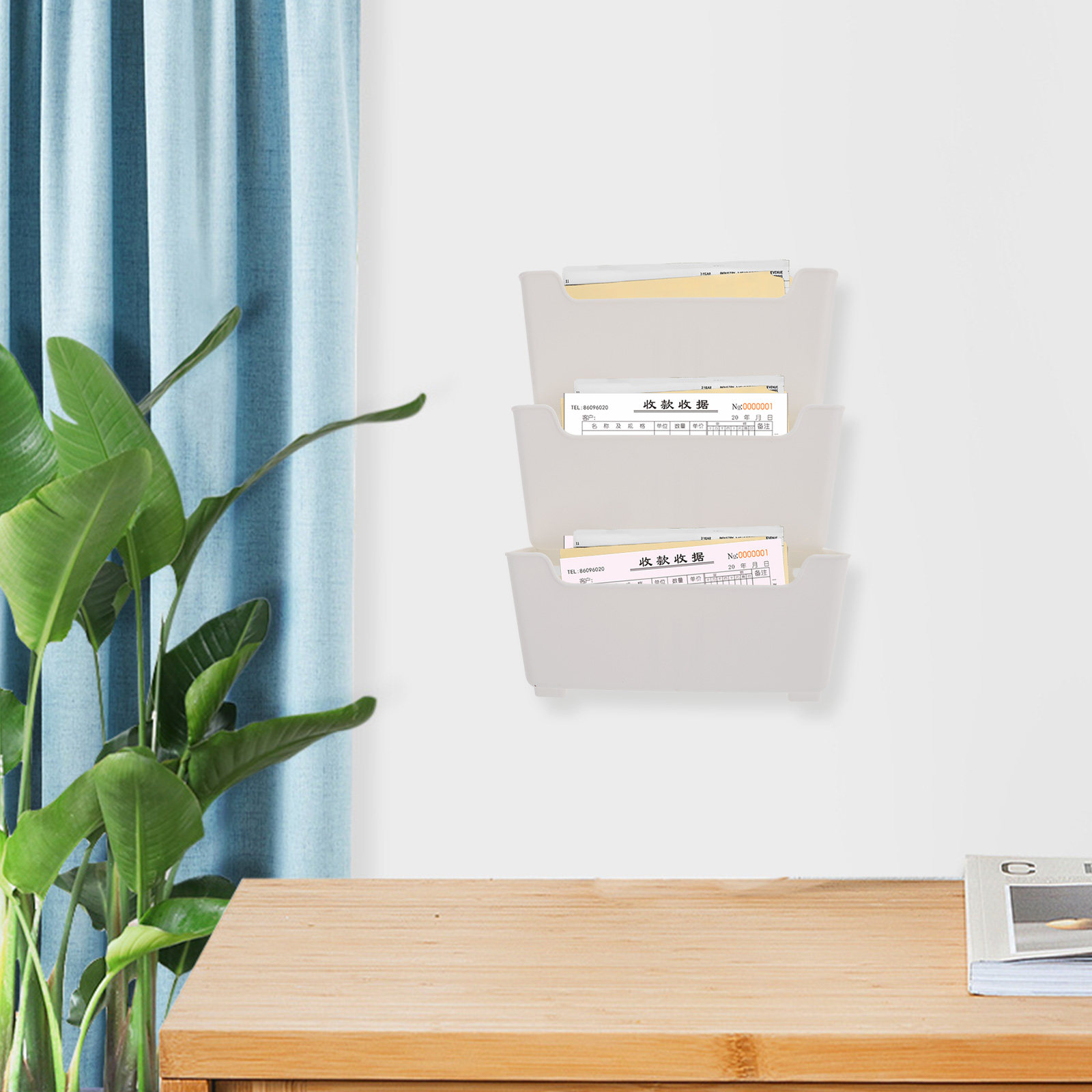 1Set Wall Mounted File Organiz - Magazine Holder Rack recension och pris