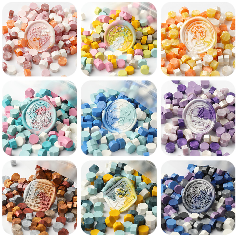 200pcs/bag Octagon Mixed Color - Wax Seal Stamp Set recension och pris