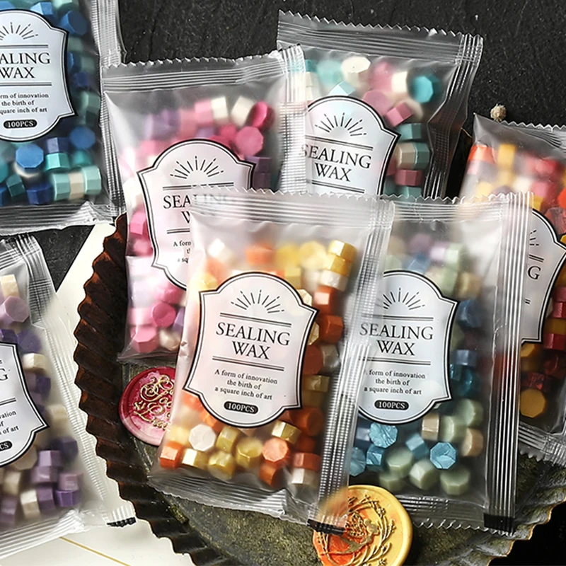 200pcs/bag Octagon Mixed Color - Wax Seal Stamp Set recension och pris