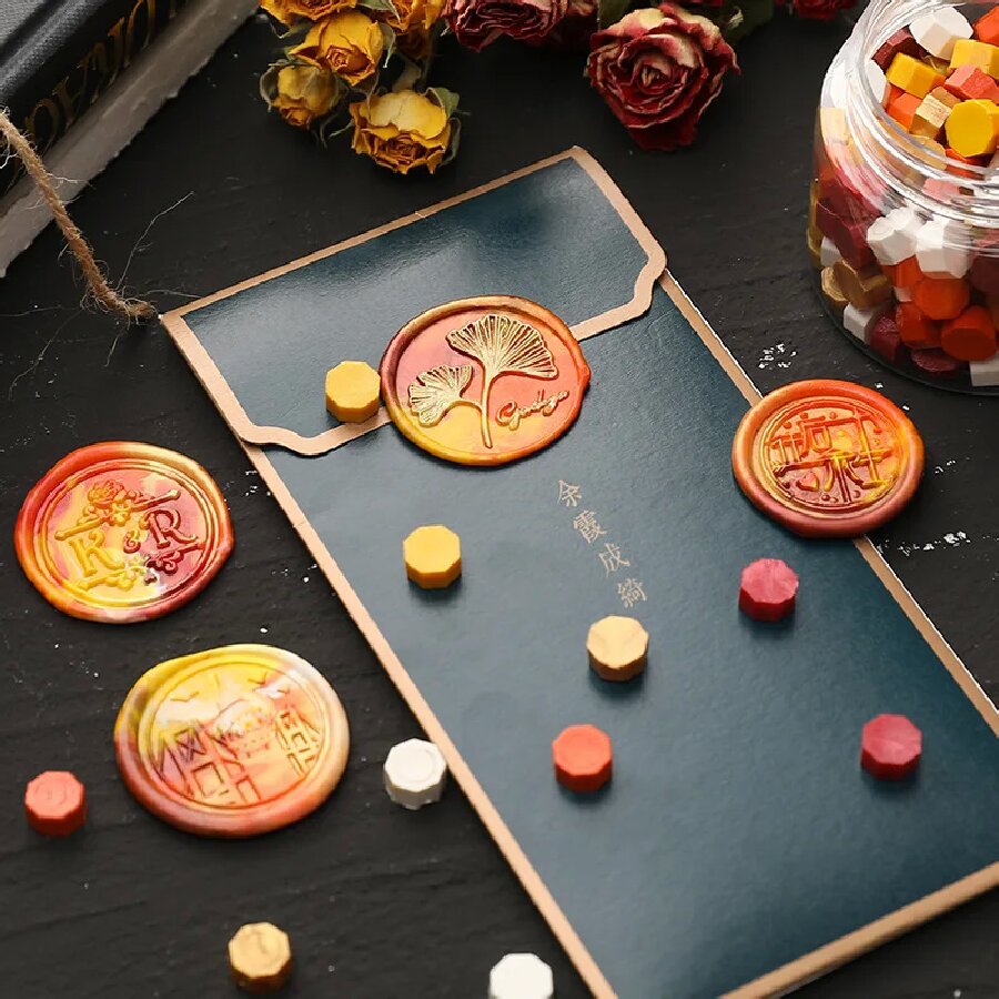 200pcs/bag Octagon Mixed Color - Wax Seal Stamp Set recension och pris