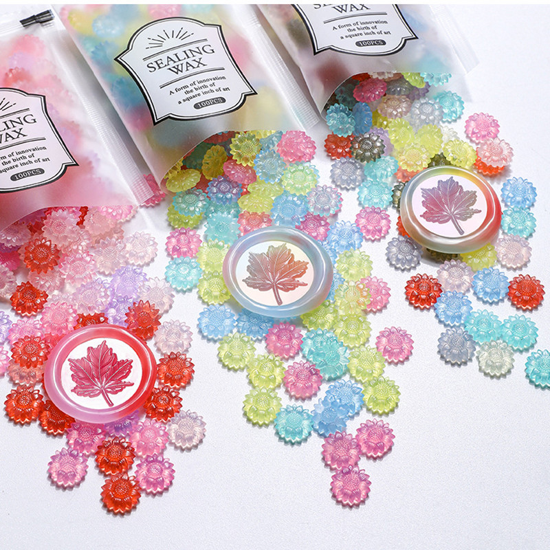 100pcs Translucent Sunflower S - Wax Seal Stamp Set recension och pris