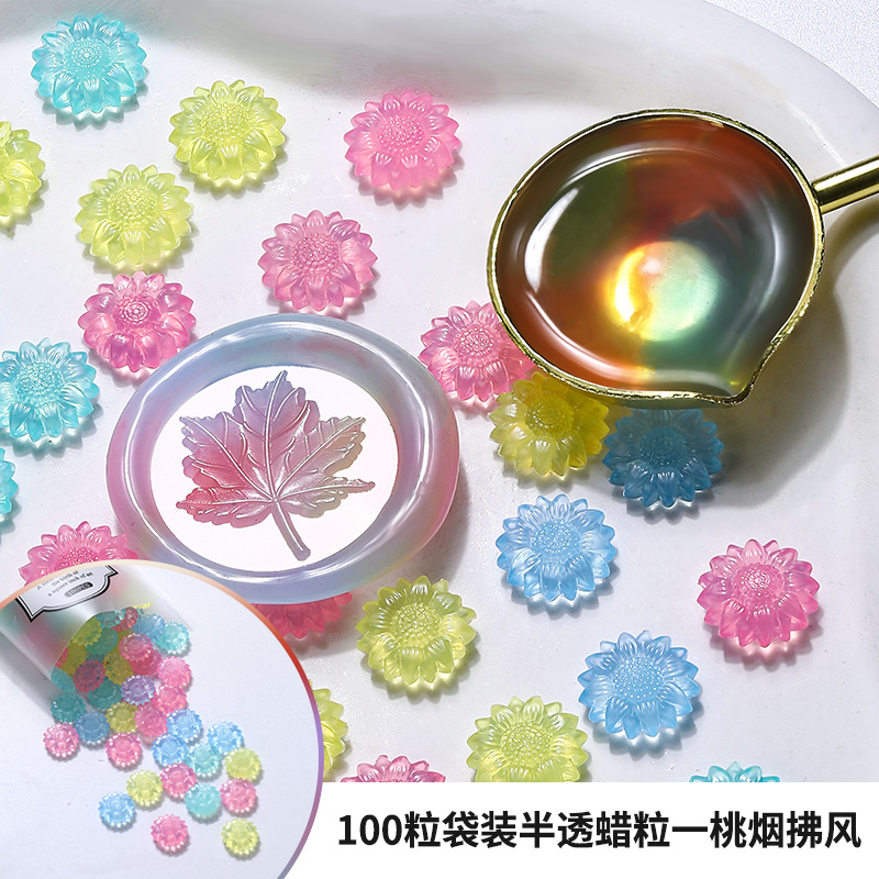 100pcs Translucent Sunflower S - Wax Seal Stamp Set recension och pris