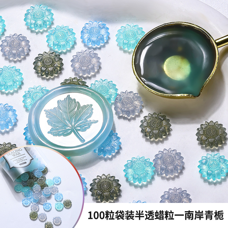 100pcs Translucent Sunflower S - Wax Seal Stamp Set recension och pris