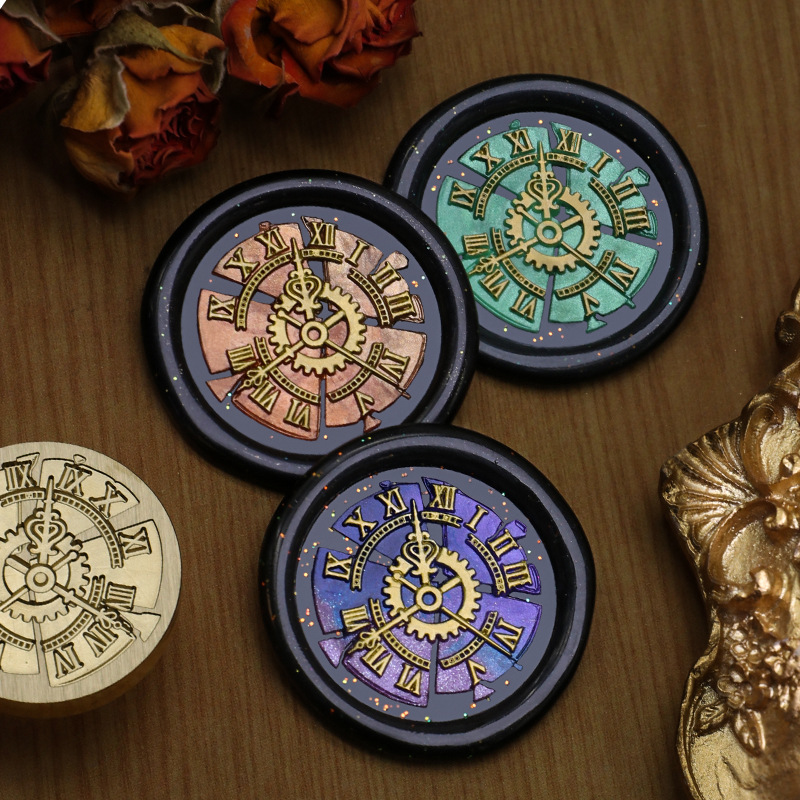 Retro Clock Wax Stamp Bear Rab - Wax Seal Stamp Set recension och pris
